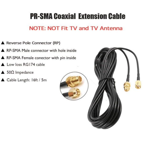 DIPOL SMA Plug to SMA Socket Cable (5m)