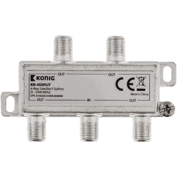 KÖNIG König, 4-vägs fördelare, 5-2400 MHz