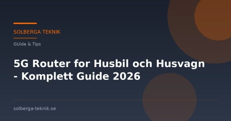 5G Router for Husbil och Husvagn - Komplett Guide 2026