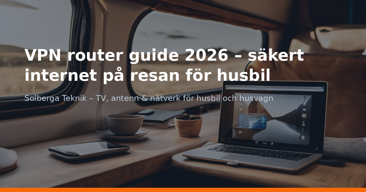 VPN router guide 2026 – säkert internet på resan för husbil
