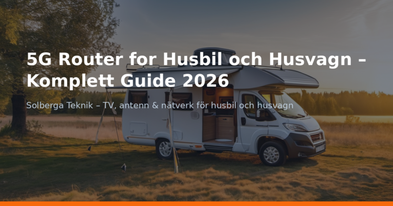 5G Router for Husbil och Husvagn – Komplett Guide 2026