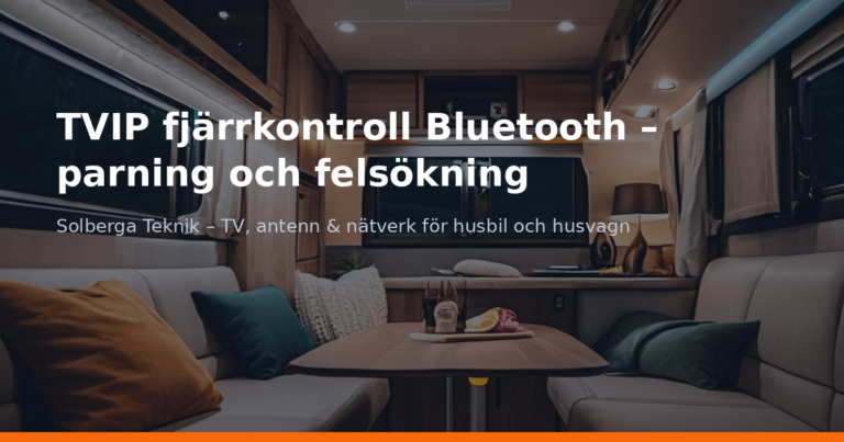 TVIP fjärrkontroll Bluetooth – parning och felsökning