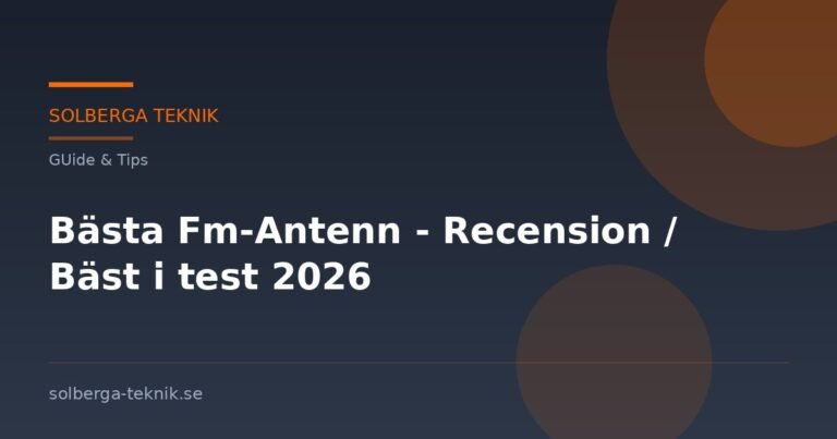 Bästa Fm-Antenn - Recension / Bäst i test 2026