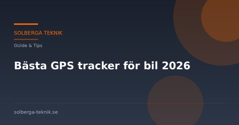 Bästa GPS tracker för bil 2026
