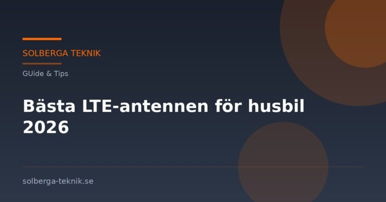Bästa LTE-antennen för husbil 2026