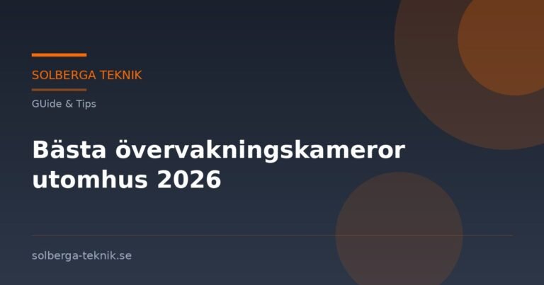 Bästa övervakningskameror utomhus 2026