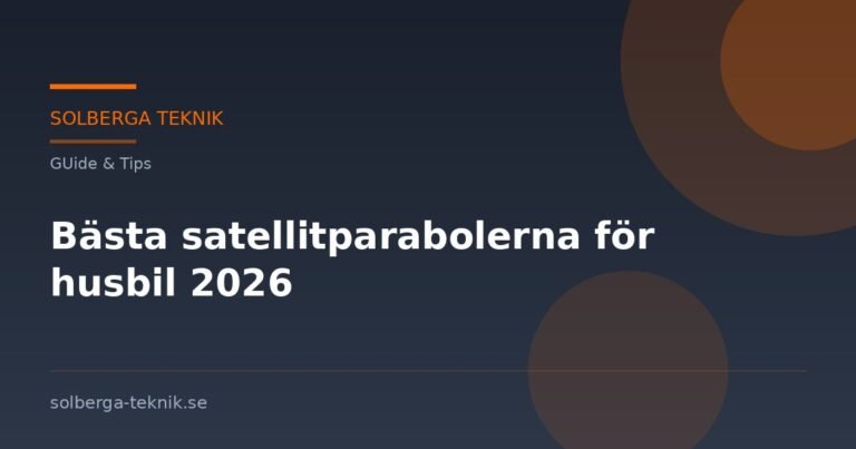 Bästa satellitparabolerna för husbil 2026