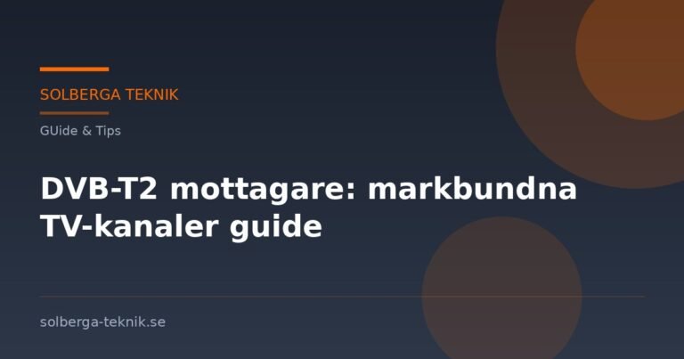 DVB-T2 mottagare: markbundna TV-kanaler guide