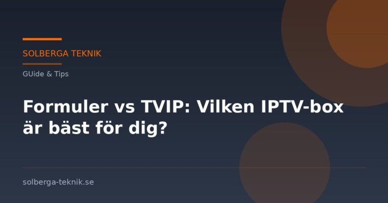Formuler vs TVIP: Vilken IPTV-box är bäst för dig?