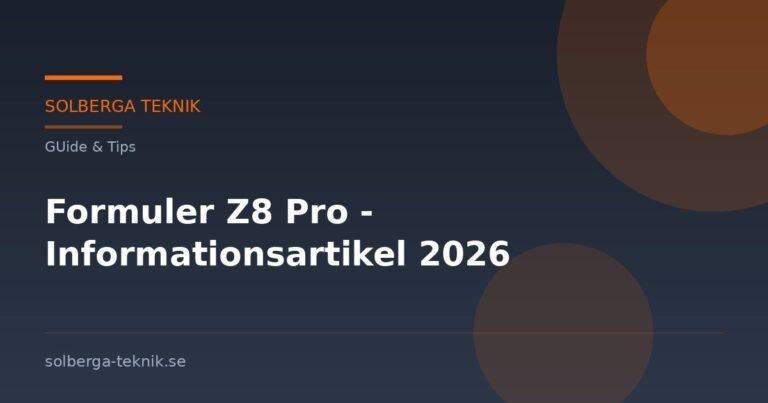 Formuler Z8 Pro - Informationsartikel 2026