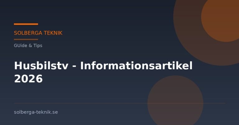 Husbilstv – Informationsartikel 2026