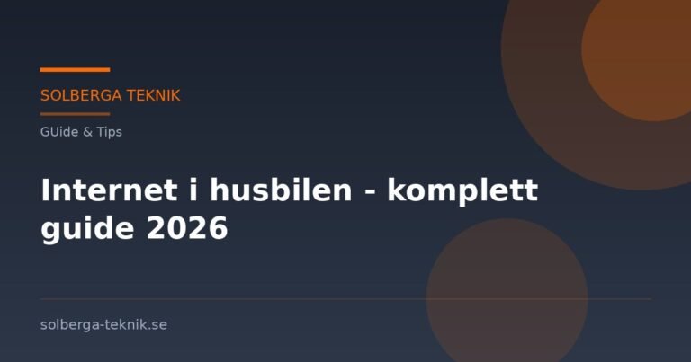Internet i husbilen – komplett guide 2026
