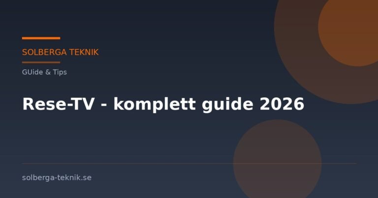 Rese-TV – komplett guide 2026