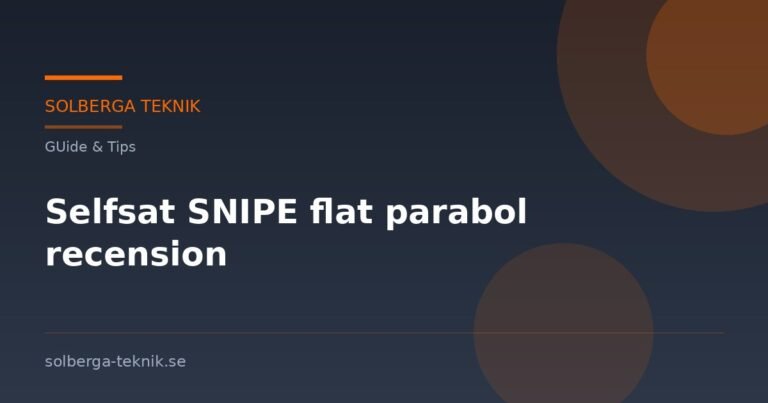 Selfsat SNIPE flat parabol recension