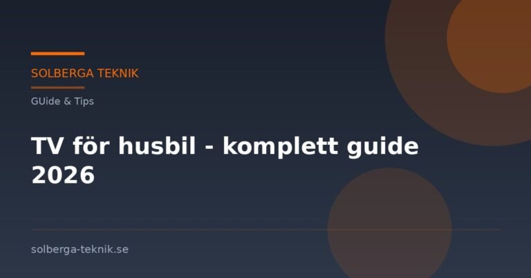 TV för husbil – komplett guide 2026