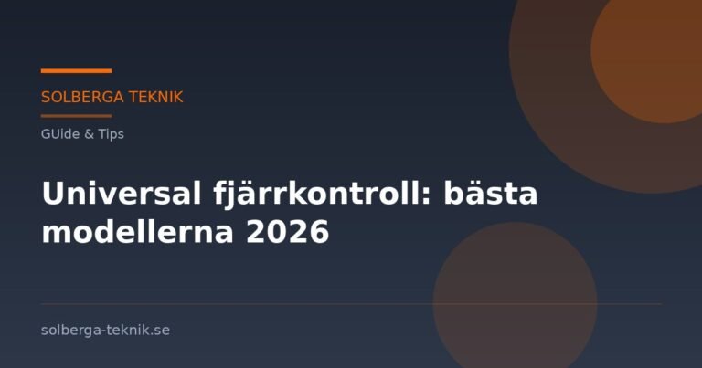 Universal fjärrkontroll: bästa modellerna 2026