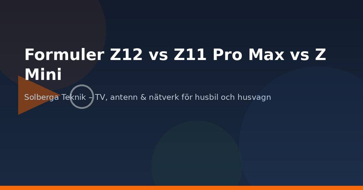 Formuler Z12 Ultra vs Z11 Pro Max vs Z Mini - jämförelse