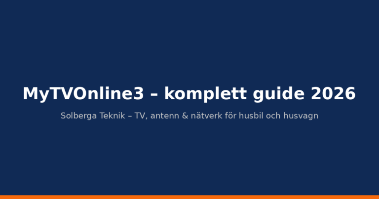 MyTVOnline3 – komplett guide 2026
